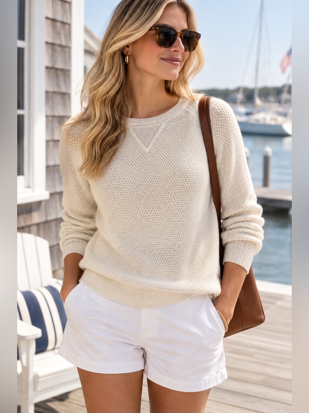 Theory Karlsson D Cashmere 3 Sweater Women’s M Ivory 100% Cashmere Textured Knit